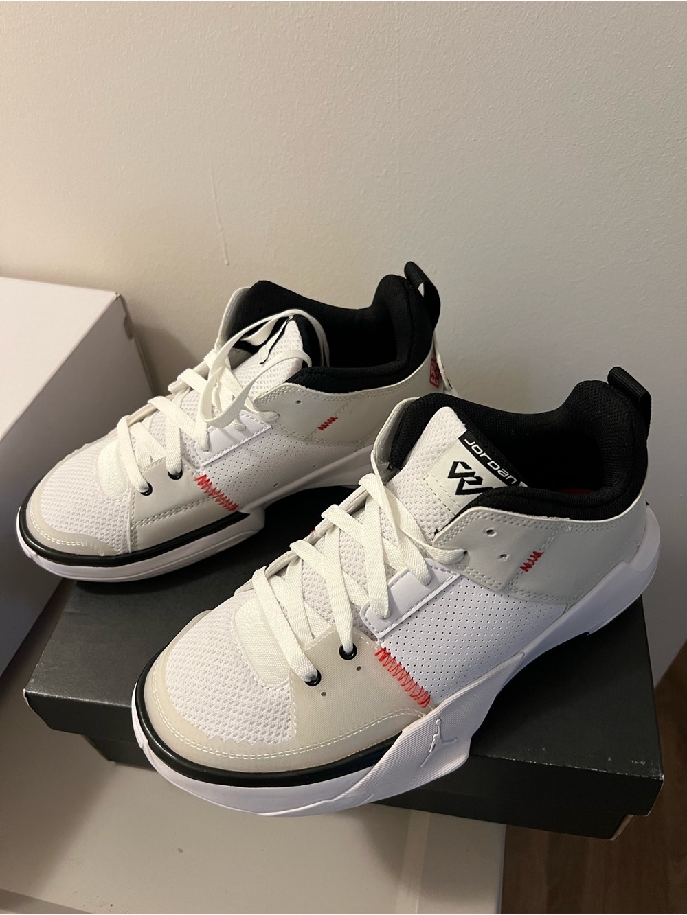 Jordan One Take 5 GS White University Red Black Sneakers 6.5Y 8W FD2338-106